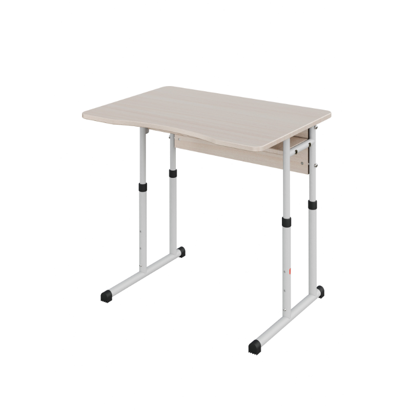 Стіл учнівський одномісний прямокутний з полицею ЛДСП № 3-6 на лижі (7785) МЕБЛІ ТЕХНОСТИЛЬ